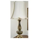 MCM Optic Swirl Smoky Grey Glass Table Lamp 40"