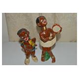 Vtg Japan Ceramic Dancing Natives Black Americana