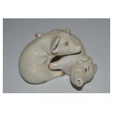 Fitz & Floyd Ceramic Pigs Salt & Pepper Shakers