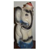 Vintage Circus Elephant Ceramic Still Bank w/uncut
