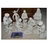 Boehm Spirit of Christmas Bisque Porcelain 8 Piece
