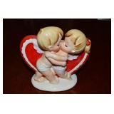 Vtg Ceramic No 2773 Boy & Girl Cherubs Planter