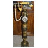 42" tall Vtg French Candlestick Rotary Telephone
