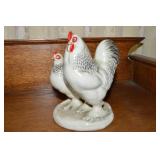 Vintage Ucagco Ceramic Rooster & Hen Figure 5 5/8