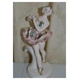 Vintage Ceramic Gilt Ballerina Girl Figure 8.25t