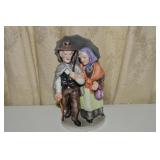 Vtg Porcelain Elderly Man & Woman Figure 8t