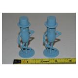 Pair Vintage Mr Peanut Blue Salt & Pepper Shakers