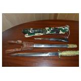 420 Stainless Steel Survival Knife + Letter Opener