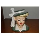 1956 Napco C2633B Lucy Lady Head Vase 5.5t