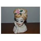 1967 Inarco E-193/M Pink Rose Lady Head Vase