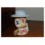 Vtg Acme Ware Japan Ceramic Dapper Duck Head Vase
