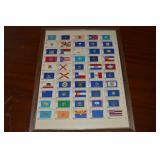 Framed 50 States US 13c Stamps Sheet