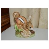 Vtg Homco Bisque Porcelain 8882 Chipmunk Figure