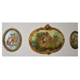 Vtg Empire Art Italy 3D 3pc Wall Art Set w/Kissing