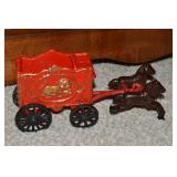 Vintage Cast Iron Circus Lion Carriage & Horses