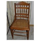 Antique Eastlake Cane Seat Accent Chair 35t