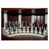 Vtg Marx Toys 36 US President Figure Set w/ Styro