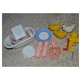 Antique/Vintage Lot of Toys & Dollhouse Pcs w/Egg