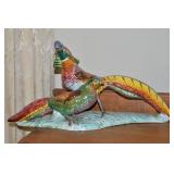 MCM Italian Gilt Ceramic Handpainted Pheasants