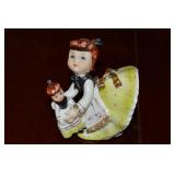 1955 Geo Lefton KW8948 Girl w/ Doll Figure 4"
