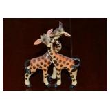 Vtg Artmark Hugging Giraffes Porcelain Figures 4.5