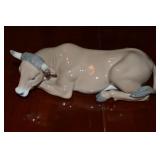 Lladro Porcelain 5482 Ox Nativity Figure 9.25w
