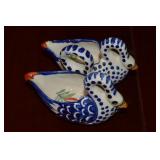Vtg Henriot Quimper France 593 Double Swan Salt