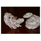 Pair Vintage Geo Lefton Porcelain K1412 Pink Girls