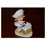 Vtg Lefton No 6188 Bisque Porcelain Nurse Figure