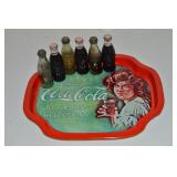 Small Metal Coca Cola Advertising Tray + Miniature