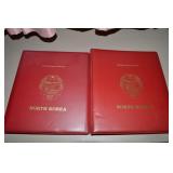 (2) North Korea Postage Stamp Collection Binders