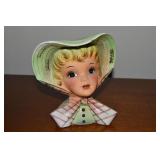 1959 Samson Import 417A Green Bonnet Head Vase