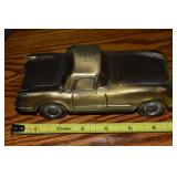 1974 Banthrico Still Bank Metal Goldtone Car
