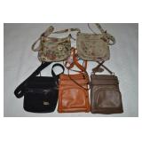 (5) Crossbody Handbags w/ Leather, Black Paw +
