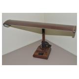 Vintage Brown Metal Gooseneck Desk Lamp