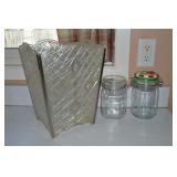 Vintage Acrylic Waste Basket + Canning Jars