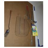 Peg Wall Contents w/ Grilling & Cleaning Items