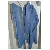 (2) Key Imperial Denim Overalls 40w 29L Painting
