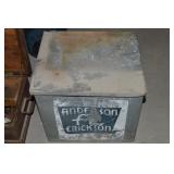 Vtg Anderson Erickson Dairy Galvanized Box