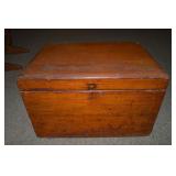 Vintage Handcrafted Wooden Hinged Box 16x12x10