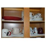 Kitchen 2-Shelf Contents Lot: China, Disney +