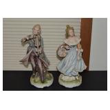 Vtg Lefton Bisque Porcelain Figures w/ Robert