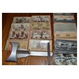 Antique HC White Stereo Card Viewer w/ Lot of