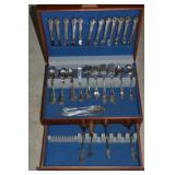 Presentation Case w/ Oneida Community Silver