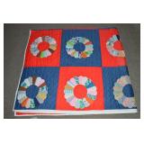 Vintage Handmade Quilt 75 x 84 - some fading