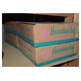 (4) 8 Pc Hawaiian Leaf Snack Sets in Box