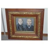 Antique Gilt Wood Frame w/ Instant Family 22.5x21