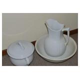 Antique Ironstone Pcs w/ Pitcher & (Cracked) Basin