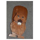 Melvin Beavers Handcrafted Wood Beaver Doorstop