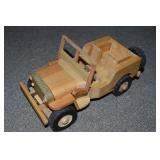 Melvin Beavers Handcrafted Wood Jeep 10.5'L